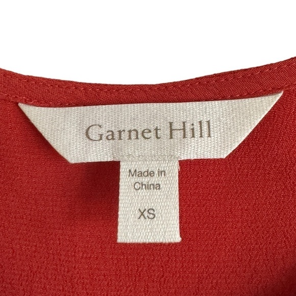 Garnet Hill Embroidered-Yoke Bishop-Sleeve Blouse, Size XS - Picture 7 of 10